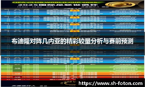 布迪隆对阵几内亚的精彩较量分析与赛前预测